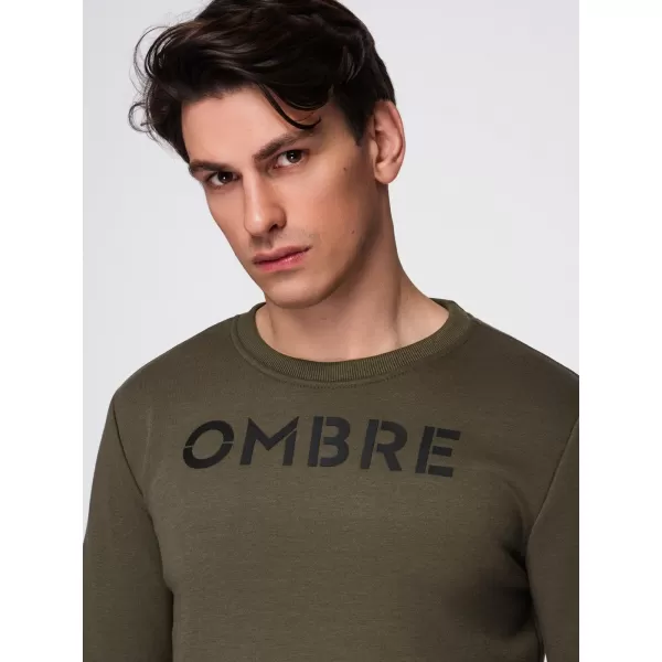  Мъжки суичър OMBRE B1711 ТЪМНА МАСЛИНА 