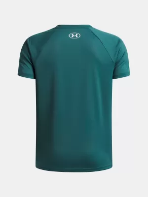 Момчешка тениска UNDER ARMOUR UA TECH SPLIT WORDMARK SS 1383010-338 ЗЕЛЕНО