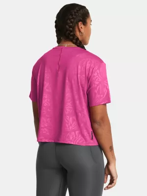 Дамска тениска UNDER ARMOUR VANISH ENERGY EMBOSS CROP SS 1383640-686 РОЗОВО