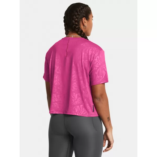  Дамска тениска UNDER ARMOUR VANISH ENERGY EMBOSS CROP SS 1383640-686 РОЗОВО 