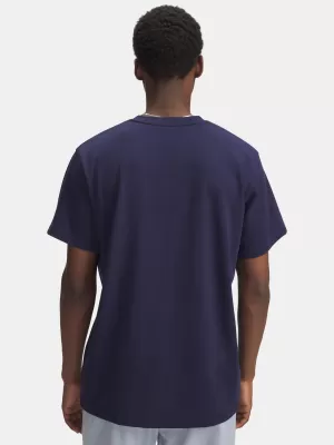 Мъжка тениска UNDER ARMOUR UA M LOGO EMB HEAVYWEIGHT SS 1373997-411 СИНЬО