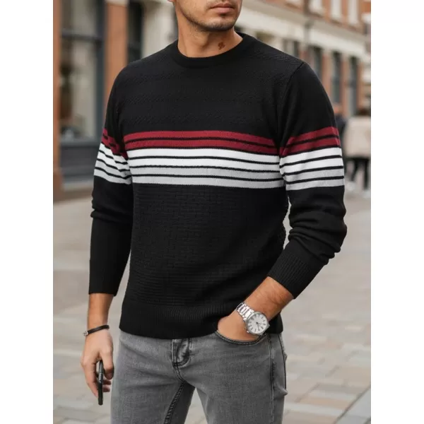  Мъжки пуловер DSTREET WX2322 ЧЕРЕН 