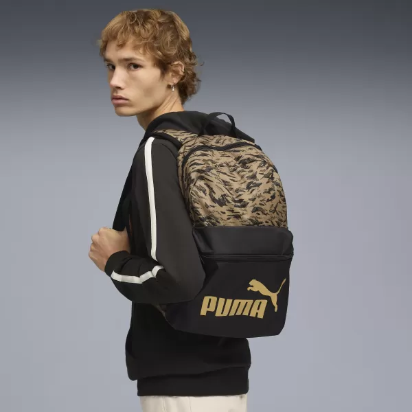  Раница PUMA PHASE AOP BACKPACK 091169_07 LEOPARD/GOLD ЛЕОПАРД/ЗЛАТНА ПУМА №1 