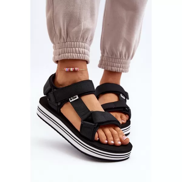  Дамски сандали LEE COOPER LCW-24-05-2753L ЧЕРНО/БЯЛО 