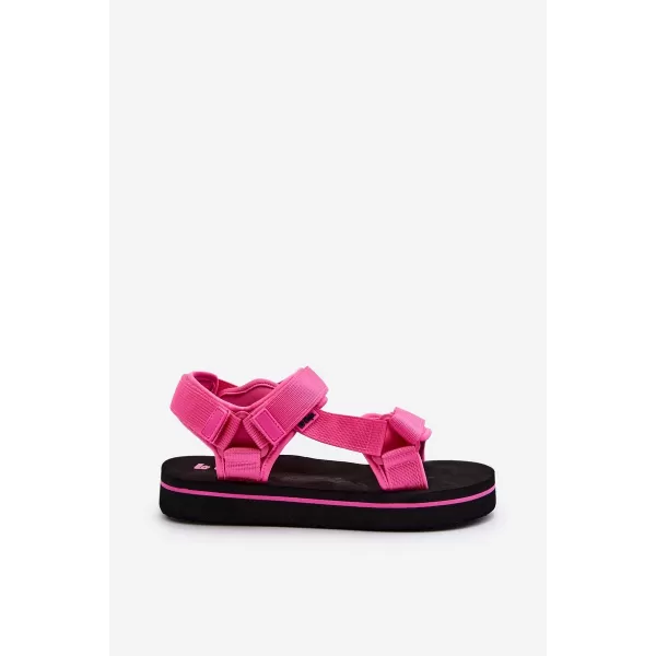  Дамски сандали LEE COOPER LCW-23-34-2613 ЧЕРНО/ФУКСИЯ 