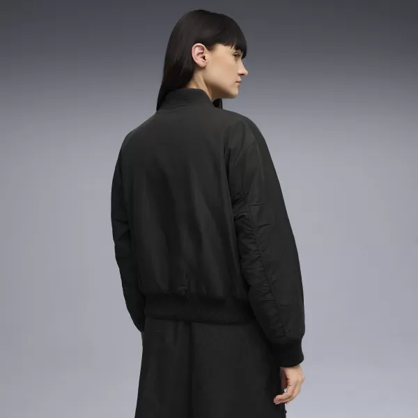  Дамско яке PUMA T7 SATIN BOMBER JACKET 632168-01 ПУМА ЧЕРНА 