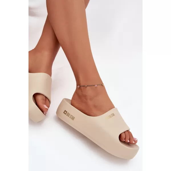  Дамски чехли BIG STAR SS274722 BEIGE Big Star Shoes 