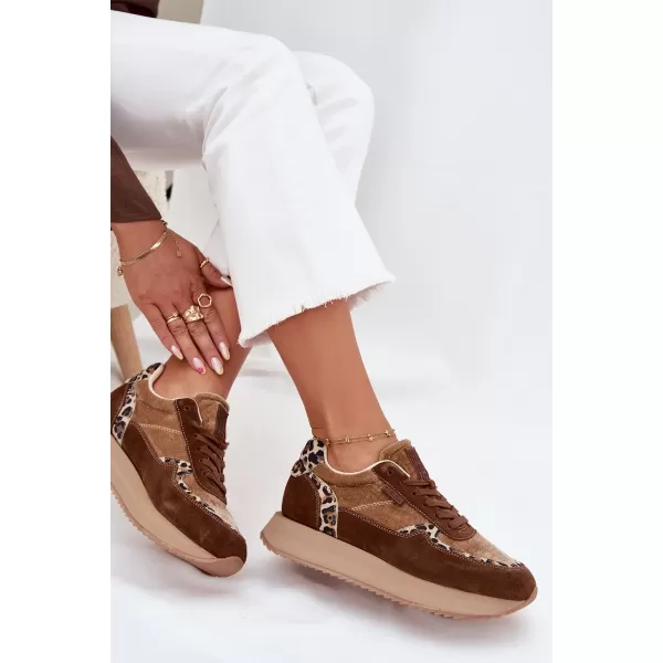  Дамски маратонки BIG STAR OO274A313 BROWN/BEIGE Big Star Shoes 