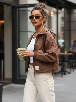 Дамско яке DSTREET TY4234 КАРАМЕЛ