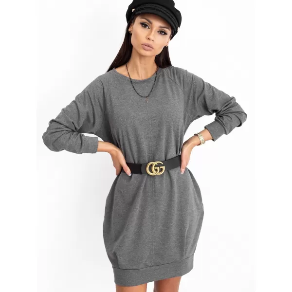  Рокля BASIC FEEL GOOD RV-TU-5184.93P ТЪМНО СИВО 