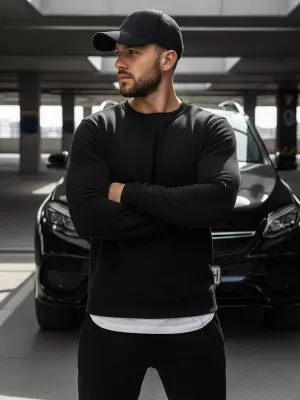 Мъжки суичър DSTREET BX2416 ЧЕРЕН