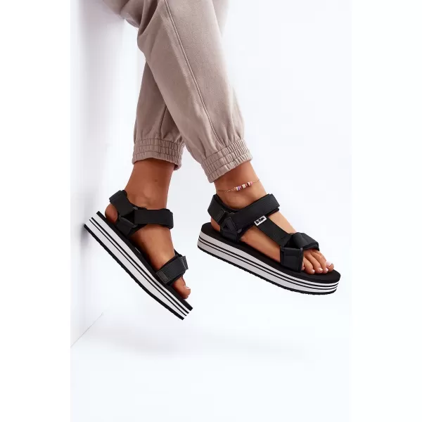  Дамски сандали LEE COOPER LCW-24-05-2753L ЧЕРНО/БЯЛО 