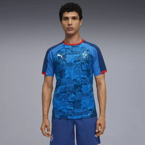 Мъжка функционална тениска PUMA NEYMAR JR PLAYMAKER JERSEY 660314-10 BLAZING BLUE/ ПЛАМТЯЩО СИНЬО/ПУМА БЯЛО/УЛТРА 