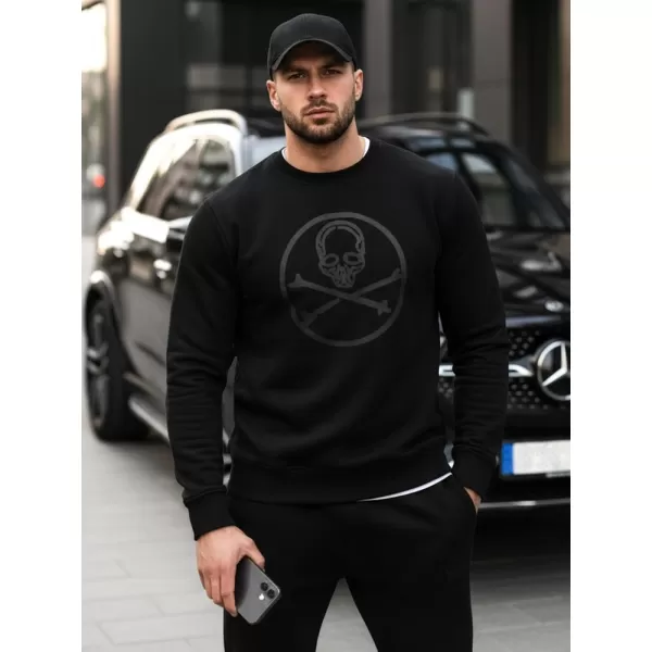  Мъжки суичър DSTREET BX5948 ЧЕРЕН 