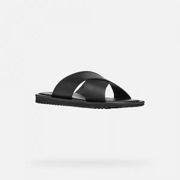  Мъжки чехли GEOX ERICE G002620 ЧЕРЕН 