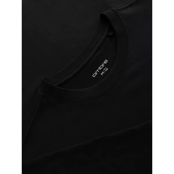  Мъжка тениска OMBRE OM-LSPT-0136 ЧЕРЕН 