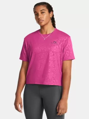 Дамска тениска UNDER ARMOUR VANISH ENERGY EMBOSS CROP SS 1383640-686 РОЗОВО