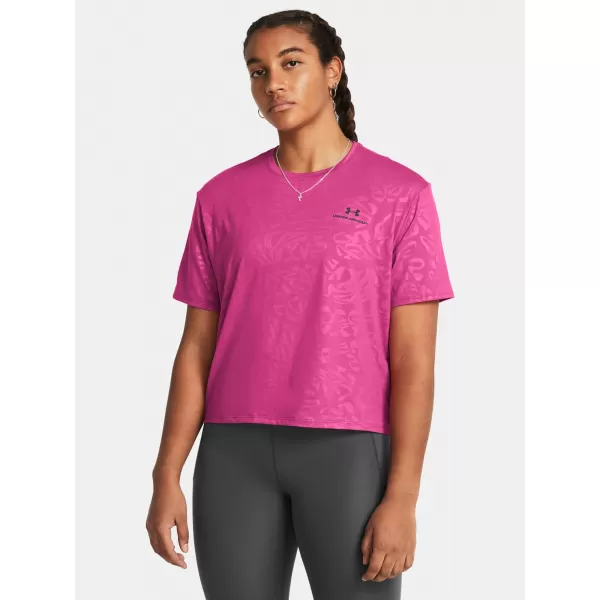  Дамска тениска UNDER ARMOUR VANISH ENERGY EMBOSS CROP SS 1383640-686 РОЗОВО 