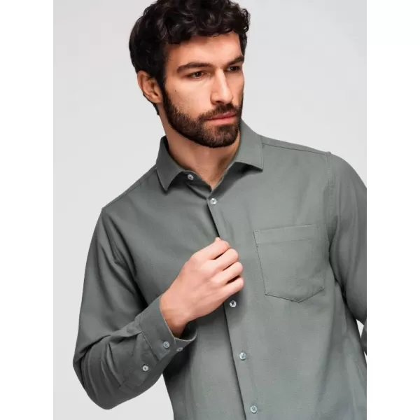  Мъжка риза OMBRE K694 КАКИ 