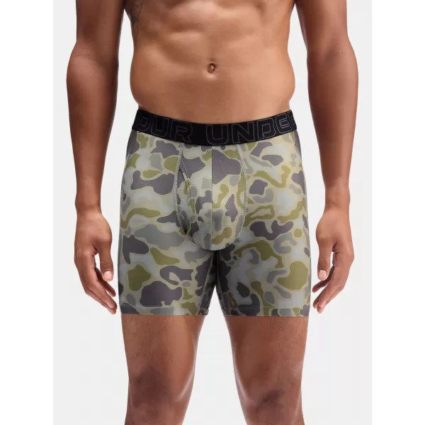  Мъжки боксерки UNDER ARMOUR UA PERFORMANCE TECH - PRINT 6IN - 1PK 1383875-069 ТИТАН 