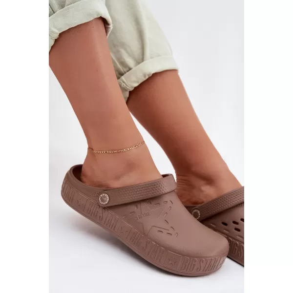  Дамски чехли BIG STAR TT274A085 КАФЯВО/БЕЖОВО Big Star Shoes 