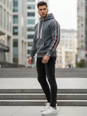 Мъжки суичър DSTREET BX5938 СИВО