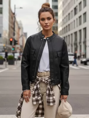 Дамско яке DSTREET TY5539 ЧЕРЕН