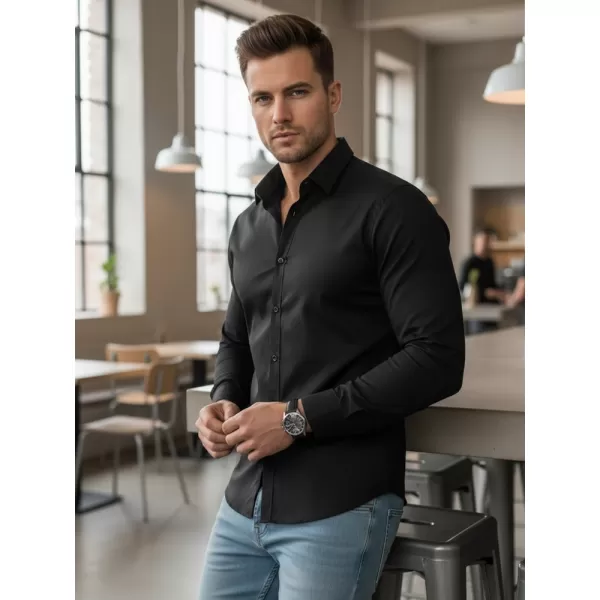  Мъжка риза DSTREET DX2538 ЧЕРЕН 