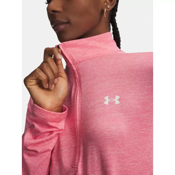  Дамска тениска TECH 1/2 ZIP- TWIST 1384225-601 РОЗОВА Under Armour 