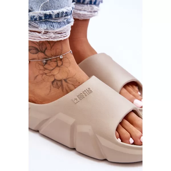  Дамски чехли BIG STAR LL274593 BEIGE Big Star Shoes 