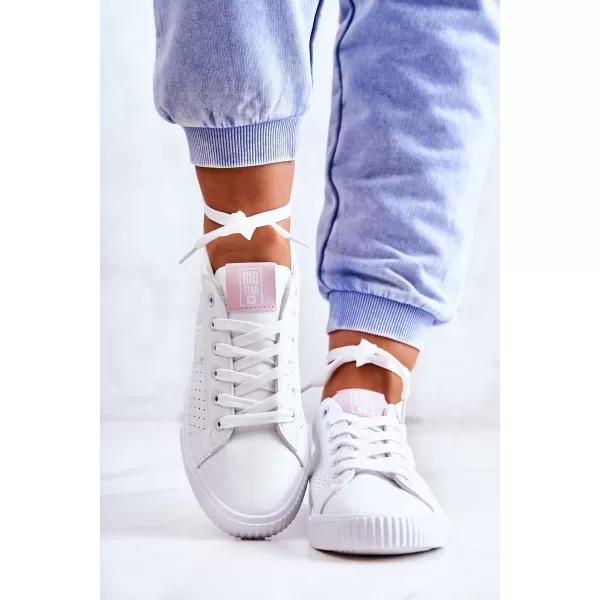  Дамски маратонки BIG STAR HH274073 WHITE/PINK Big Star Shoes 
