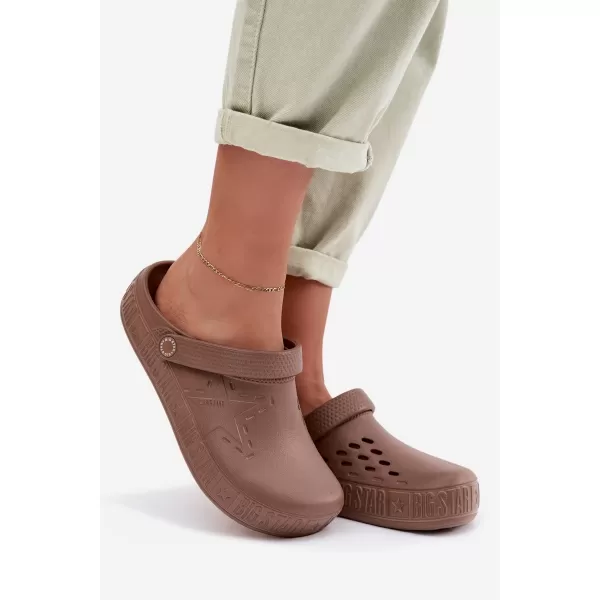  Дамски чехли BIG STAR TT274A085 КАФЯВО/БЕЖОВО Big Star Shoes 