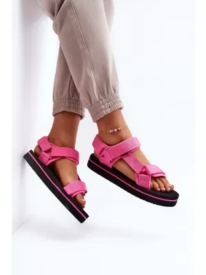 Дамски сандали LEE COOPER LCW-23-34-2613 ЧЕРНО/ФУКСИЯ