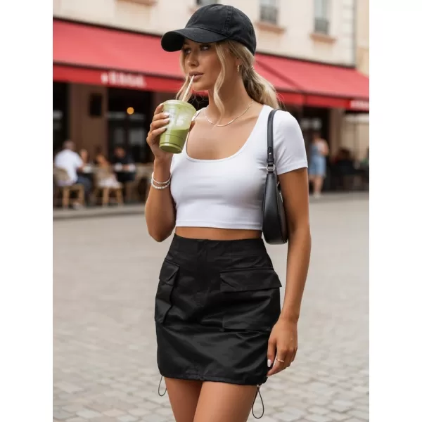  Дамска пола DSTREET CY0437 ЧЕРЕН 