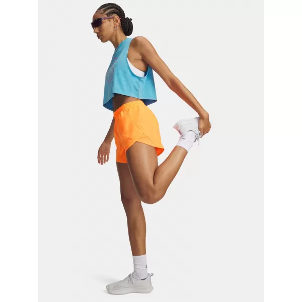  Дамски шорти UNDER ARMOUR FLY BY 3 SHORTS 1382438-824 ОРАНЖЕВО 