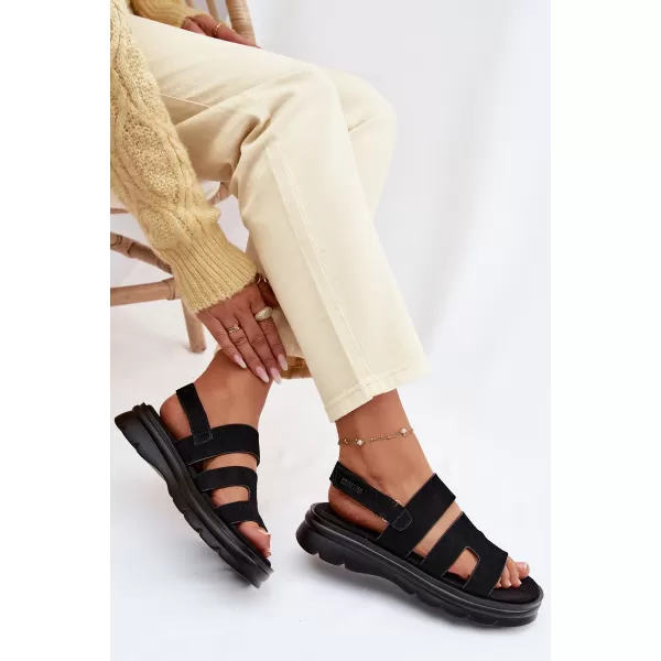  Дамски сандали BIG STAR SHOES TT274484 ЧЕРЕН 