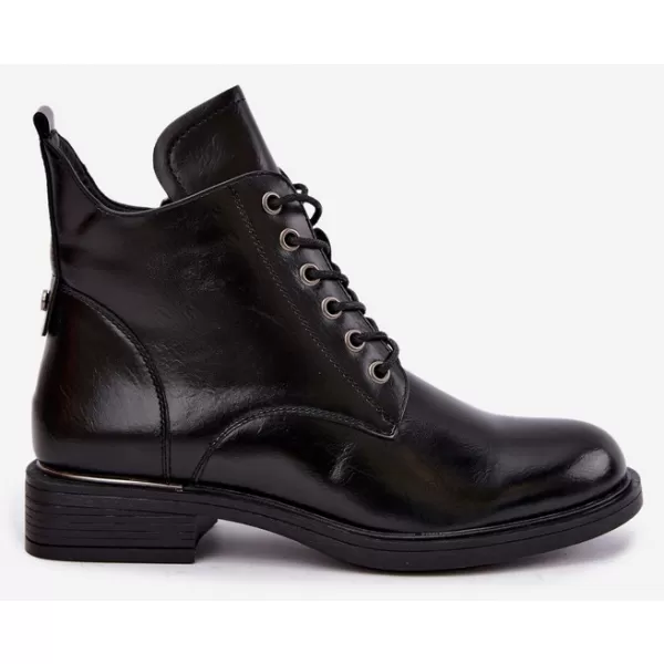  Дамски боти до глезена VINCEZA 58677 ЧЕРЕН 
