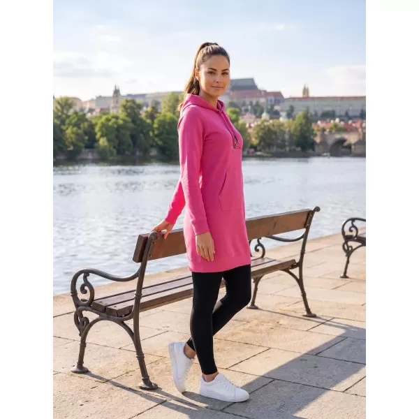  Дамски удължен суичър ALTISPORT ALW091419 МАГЕНТА 