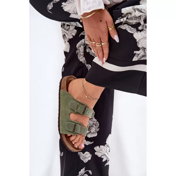  Дамски чехли BIG STAR SHOES RR274A393 ЗЕЛЕНО 
