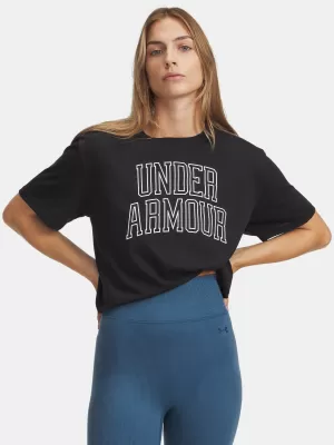 Дамска тениска UNDER ARMOUR RIVAL OS CAMPUS TEE 6007883-001 ЧЕРЕН