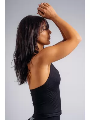Горнище с халтер с вграден сутиен NEBBIA PRIMAL 863 ЧЕРЕН