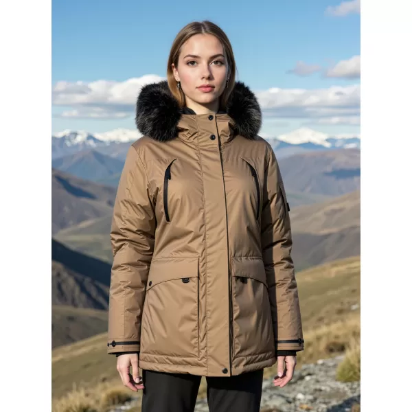 Дамско зимно яке ALPINE PRO WERDA 3 ОТТЕНЪК СЕПИЯ 