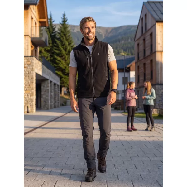  Мъжка поларена жилетка ALTISPORT ALM002525 ЧЕРЕН 