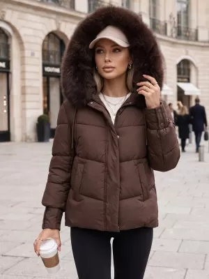 Дамско яке DSTREET TY5894 КАФЯВО