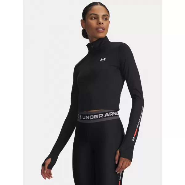  Дамска тениска UNDER ARMOUR TECH BRANDED 1/2 ZIP 6009988-001 ЧЕРЕН 