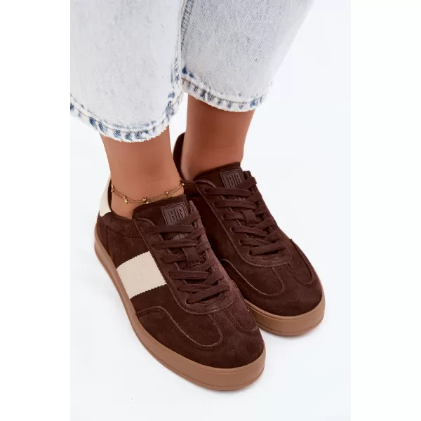  Дамски кецове BIG STAR SHOES UU274008 КАФЯВО/БЕЖОВО 