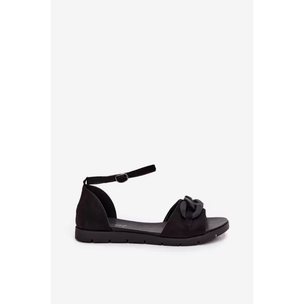  Дамски сандали VINCEZA 17320 ЧЕРЕН 