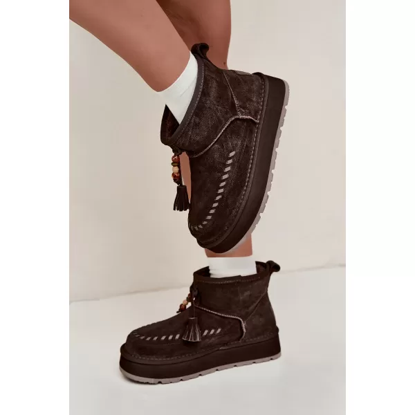  Дамски обувки BIG STAR SHOES UU274678 КАФЯВО/БЕЖОВО 