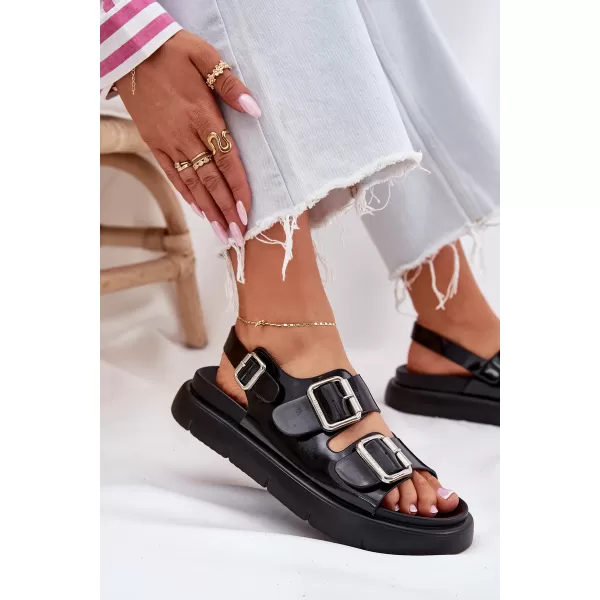  Дамски сандали BIG STAR SHOES RR274662 ЧЕРЕН 