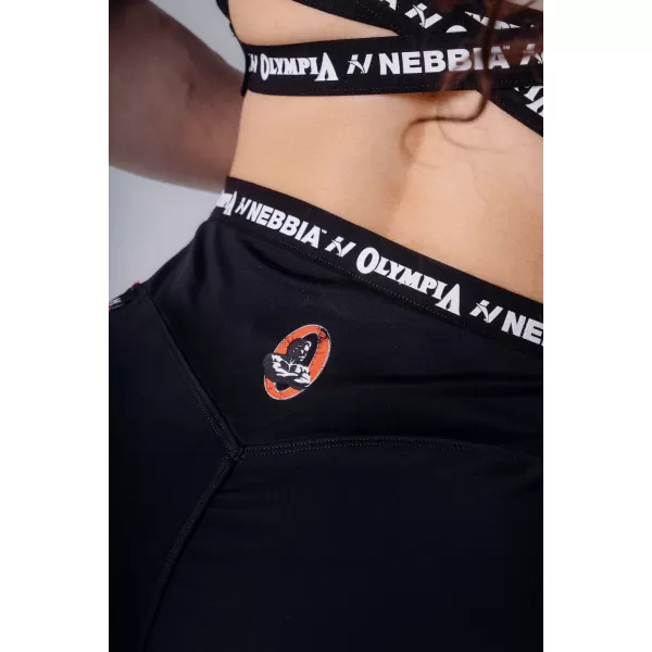  Дамски шорти NEBBIA OLYMPIA HIGH-WAIST 937 ЧЕРЕН 